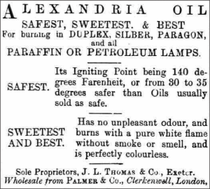 Alexandria oil 1884