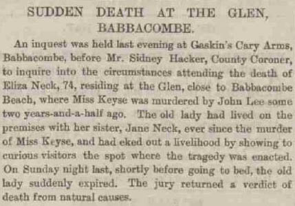 Eliza Neck - Western Times - Wednesday 08 December 1886