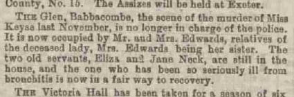 Exeter and Plymouth Gazette Daily Telegrams. - Thursday 12 March 1885
