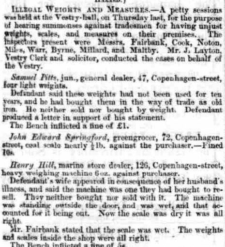 Illegal Weights and Measures – 1872