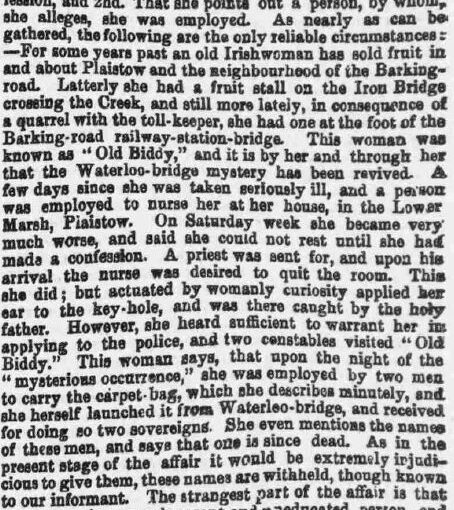 The Waterloo Bridge Mystery – 1859