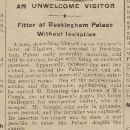 An Unwelcome Visitor – June 1914