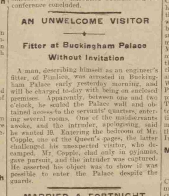 An Unwelcome Visitor – June 1914