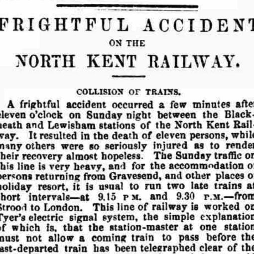 Frightful Accident on the North Kent Railway – 1857