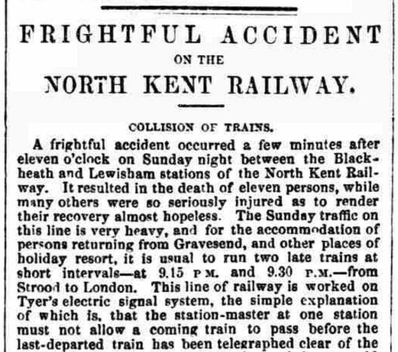 Frightful Accident on the North Kent Railway – 1857